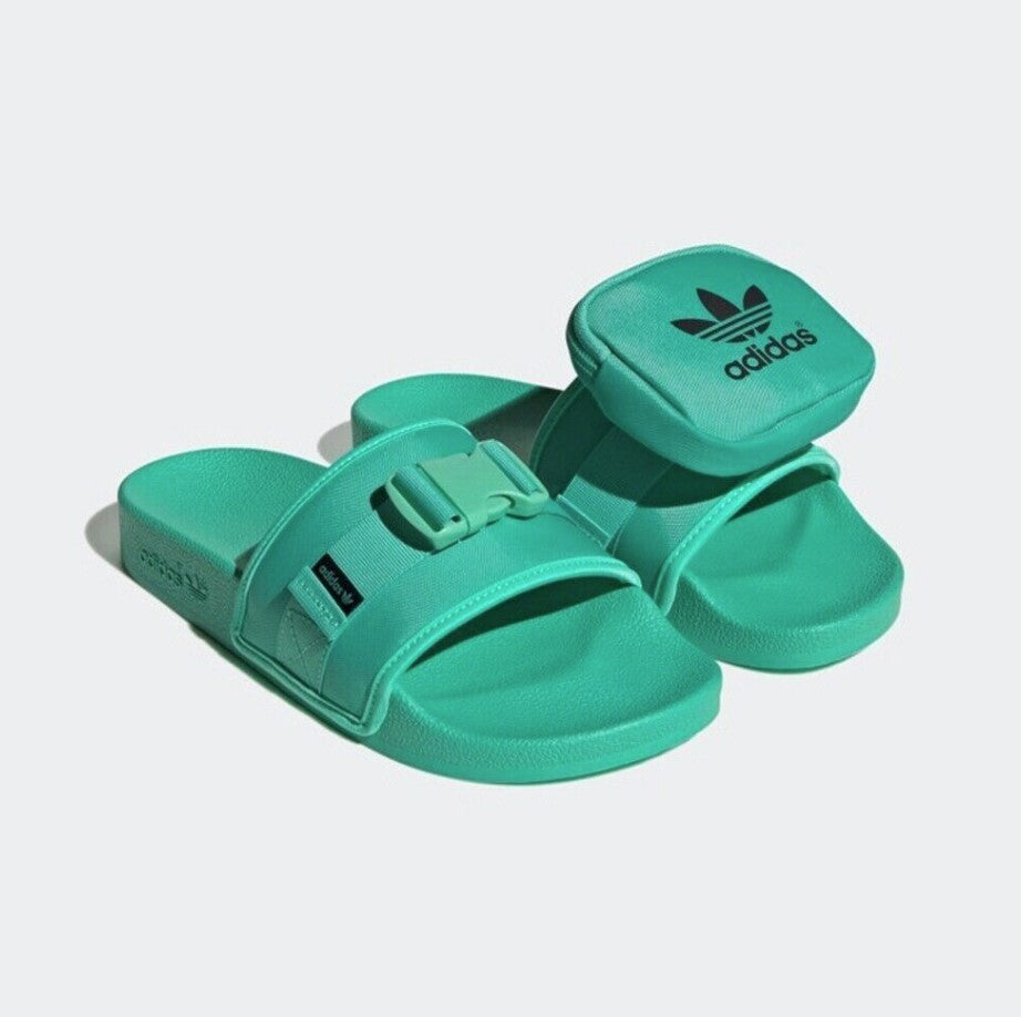 Adidas Womens Pouchylette Slides / Green / RRP £68
