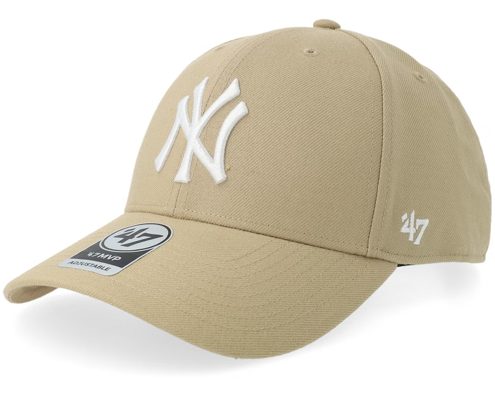47 Brand New York Yankees MVP Cap / NY Khaki Beige White / RRP £28