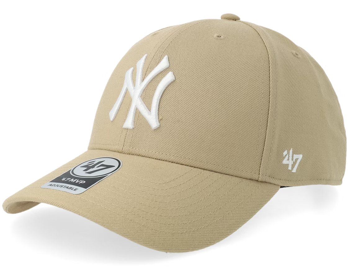47 Brand New York Yankees MVP Cap / NY Khaki Beige White / RRP £28