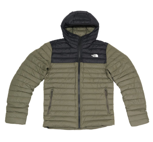 The North Face Mens Stretch Down Hoodie Puffer Jacket / Green / RRP £245