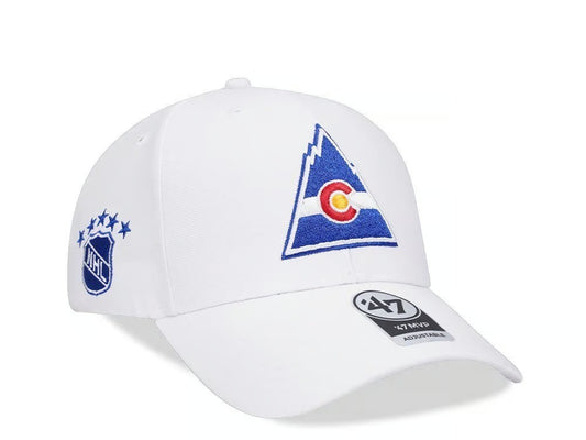 47 Brand Adult Colorado Rockies NHL Vintage Sureshot MVP Cap / White / RRP £32