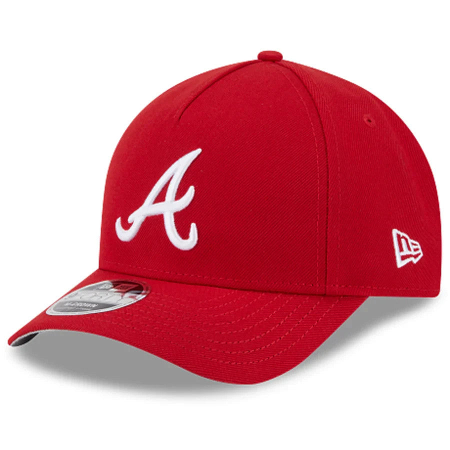 New Era Atlanta Braves 9Forty A-Frame Snapback Cap / Red White / RRP £27