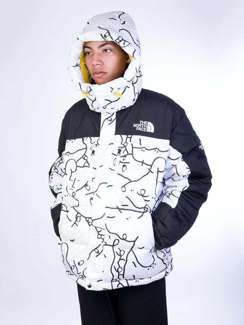 The North Face Men’s Himalayan Puffer Parka Jacket / White Black / RRP £360