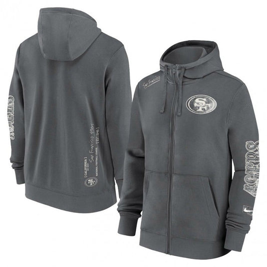 Nike San Francisco 49ers Full Zip Fleece Hoodie / Grey / RRP £85