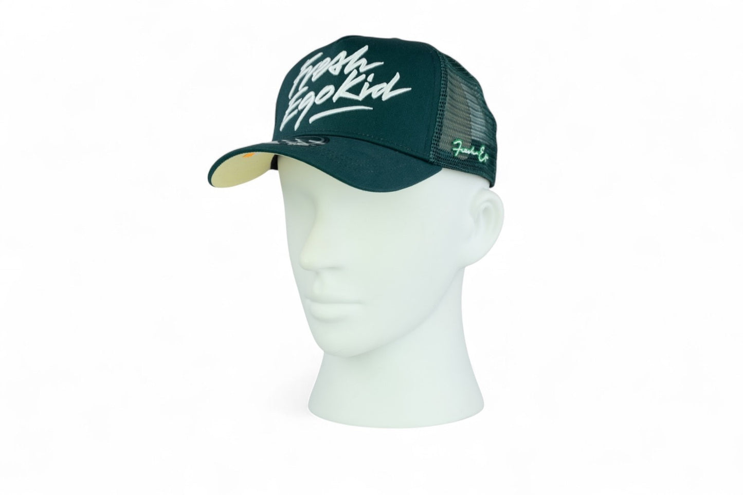 Fresh Ego Kid Script Trucker Cap / Green Yellow / RRP £28