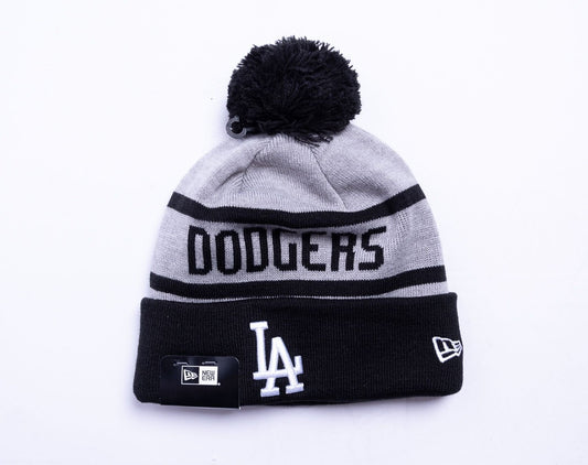 New Era Adult Los Angeles Dodgers Jake Cuff Knit Beanie Hat /Black Grey/ RRP £26