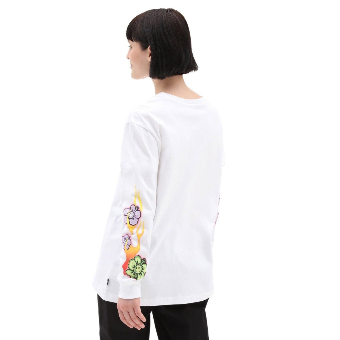 Vans Women's X Em on Holiday Long Sleeve BFF T-Shirt / White / RRP £47