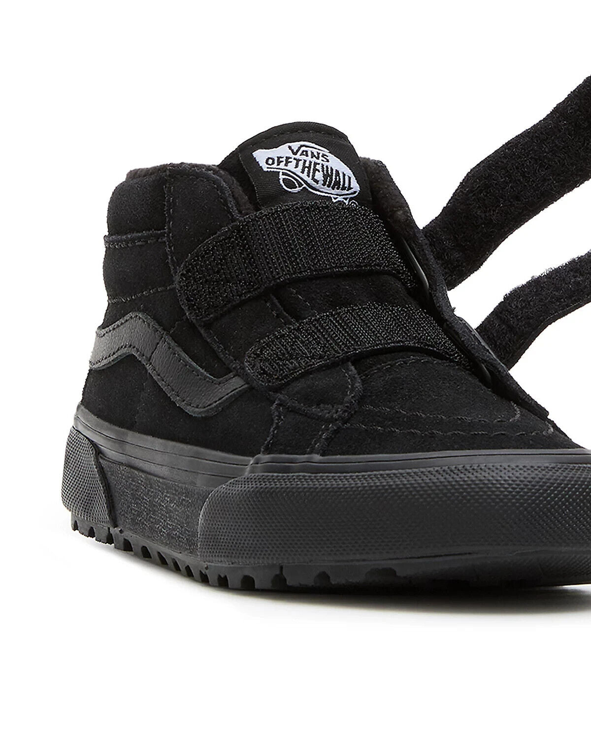 Vans Kids Sk8 Mid MTE 2 Strap Trainers / Suede Triple Black / RRP £55