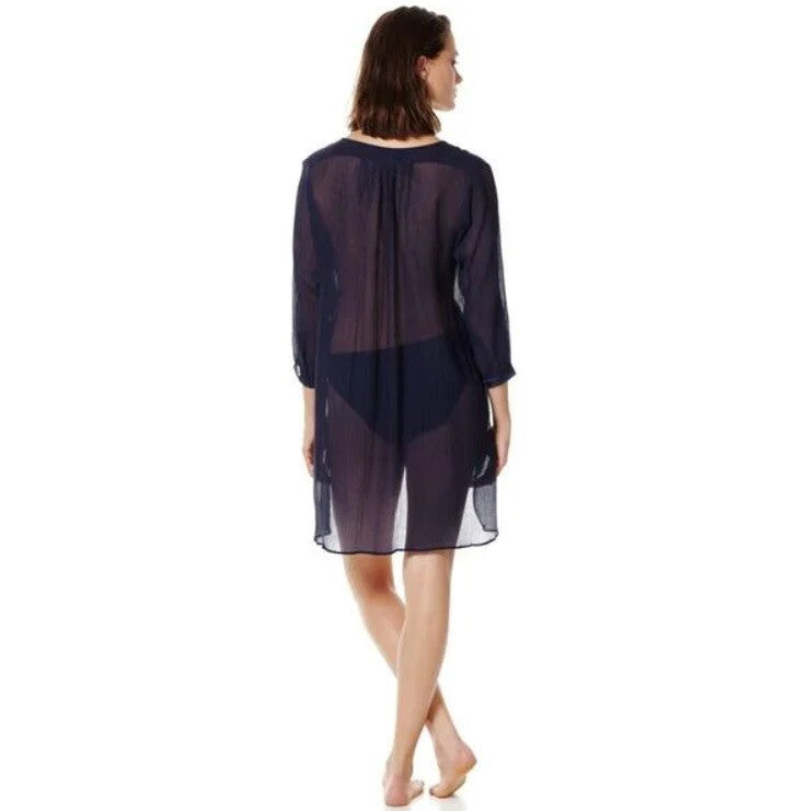 Vilebrequin Fitonia Beach Cover Up Dress / Navy / RRP £275