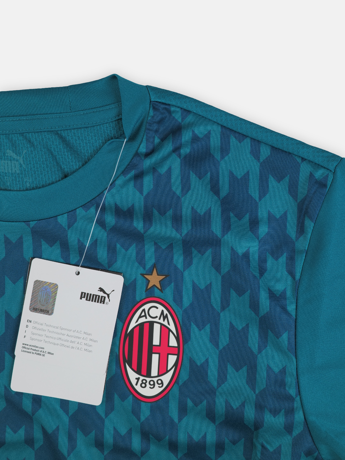 Puma Mens 2020-21 Ac Milan Stadium Training Football Shirt / Green / RRP £49.99