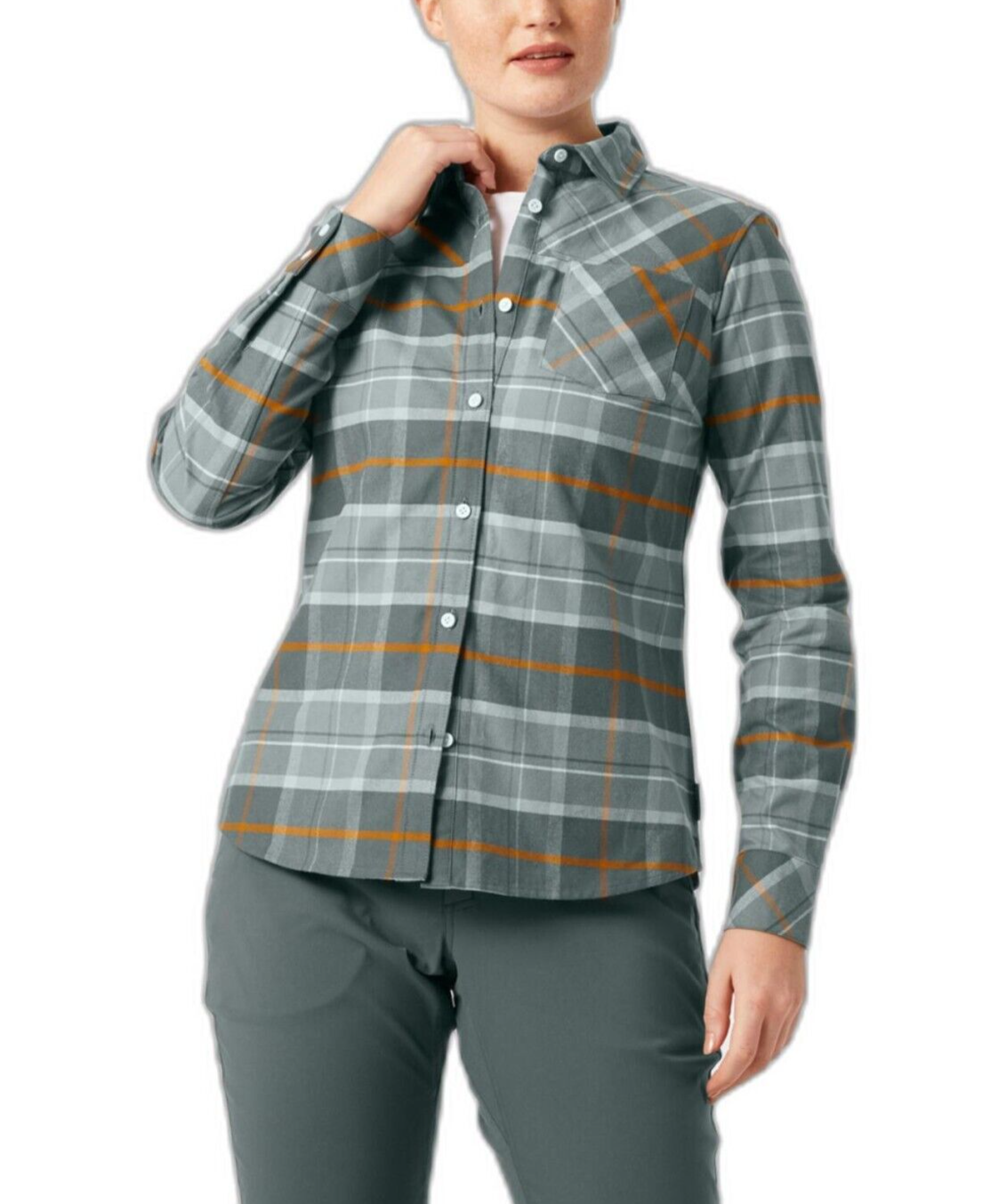 Helly Hansen Womens Check Long Sleeve Shirt / Pine Green / RRP £75