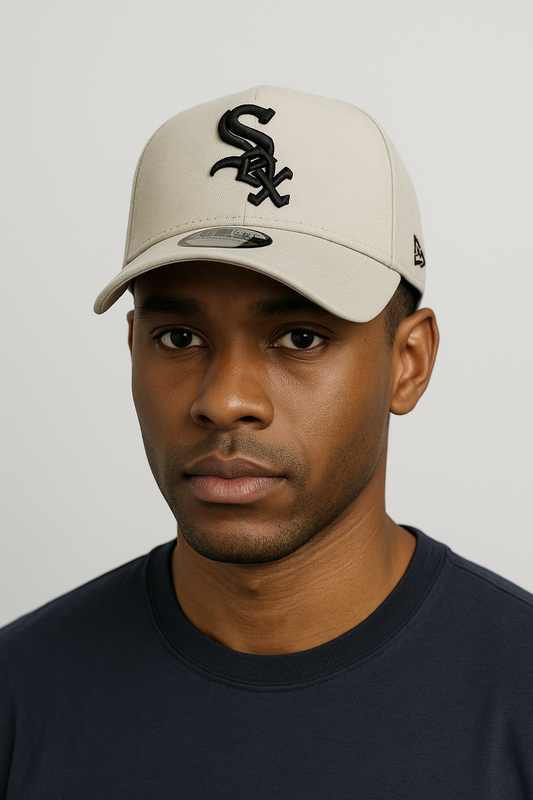 New Era Chicago White Sox 9FORTY A Frame Snapback Cap / Stone Black / RRP £27