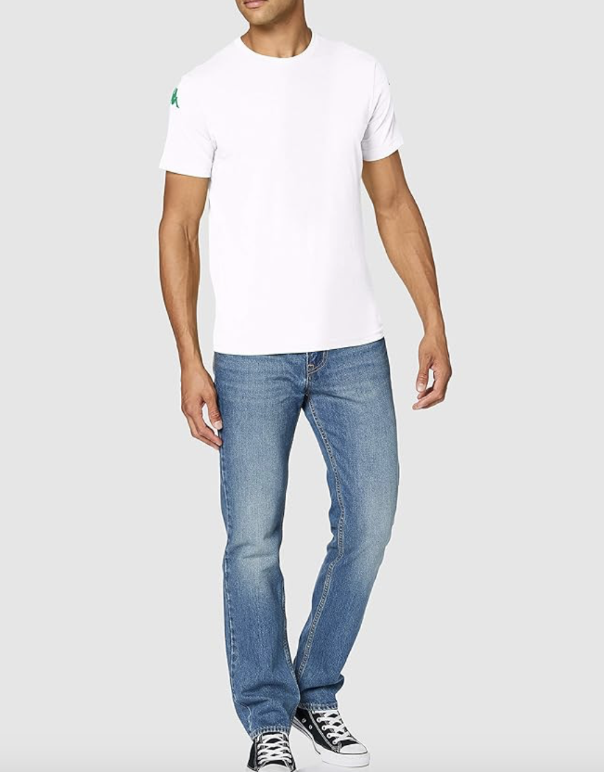 Kappa Mens Shoulder Logo T-Shirt / White Green / RRP £20