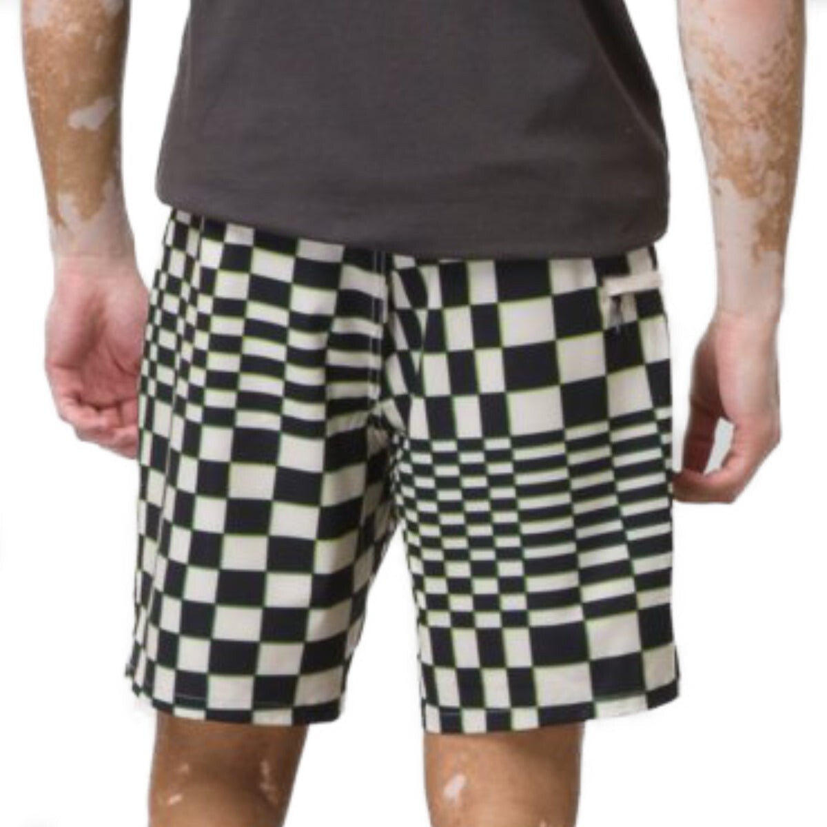 Vans Mens Skewed Checkerboard Boardshort / Antique White / RRP £52