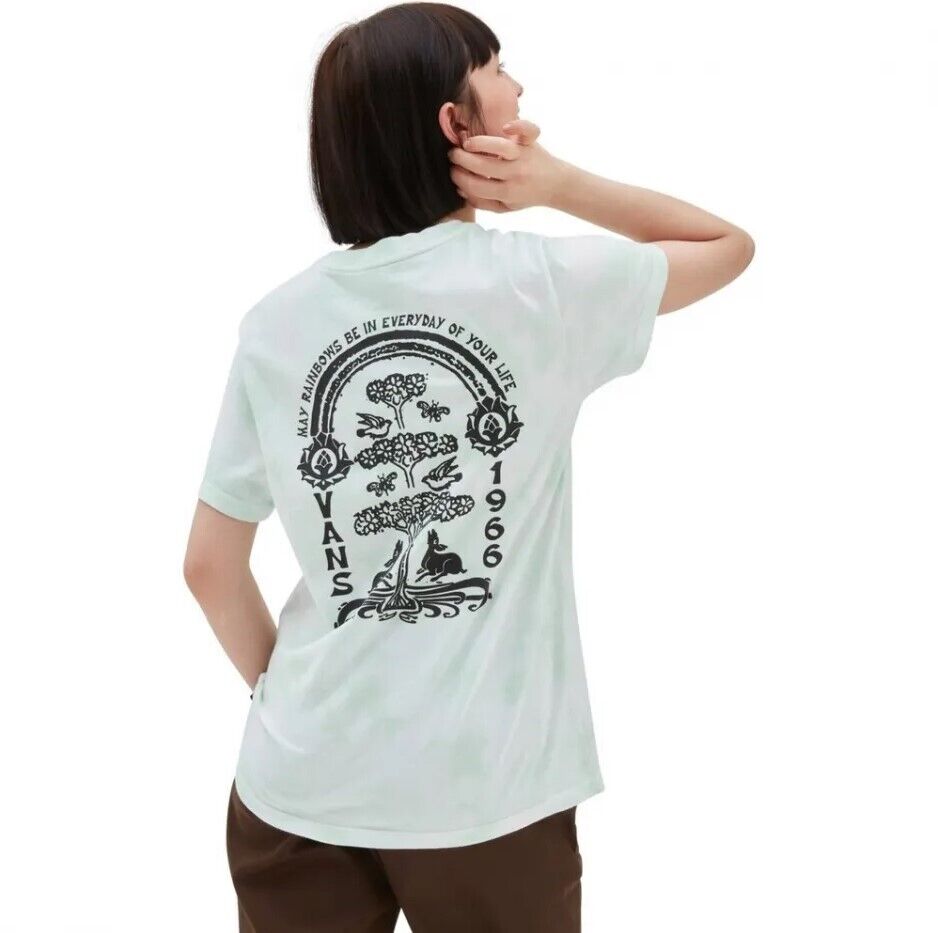 Vans Womens Everyday Rainbow Graphic T-Shirt / Light Green / RRP £37