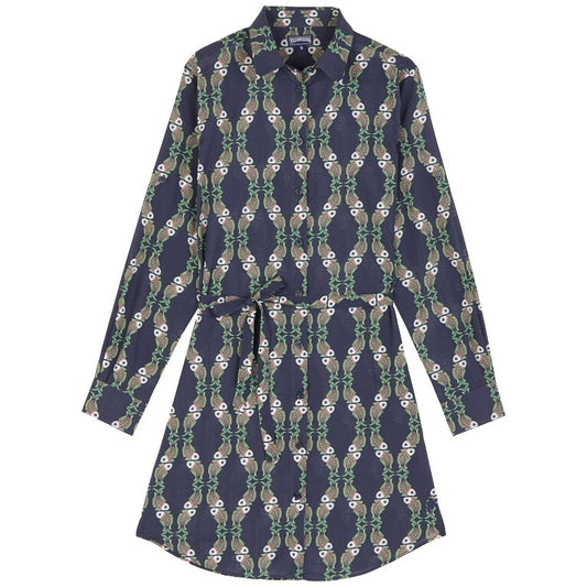 Vilebrequin Womens Florence Cotton Shirt Dress / Navy Sweet Fish / RRP £210