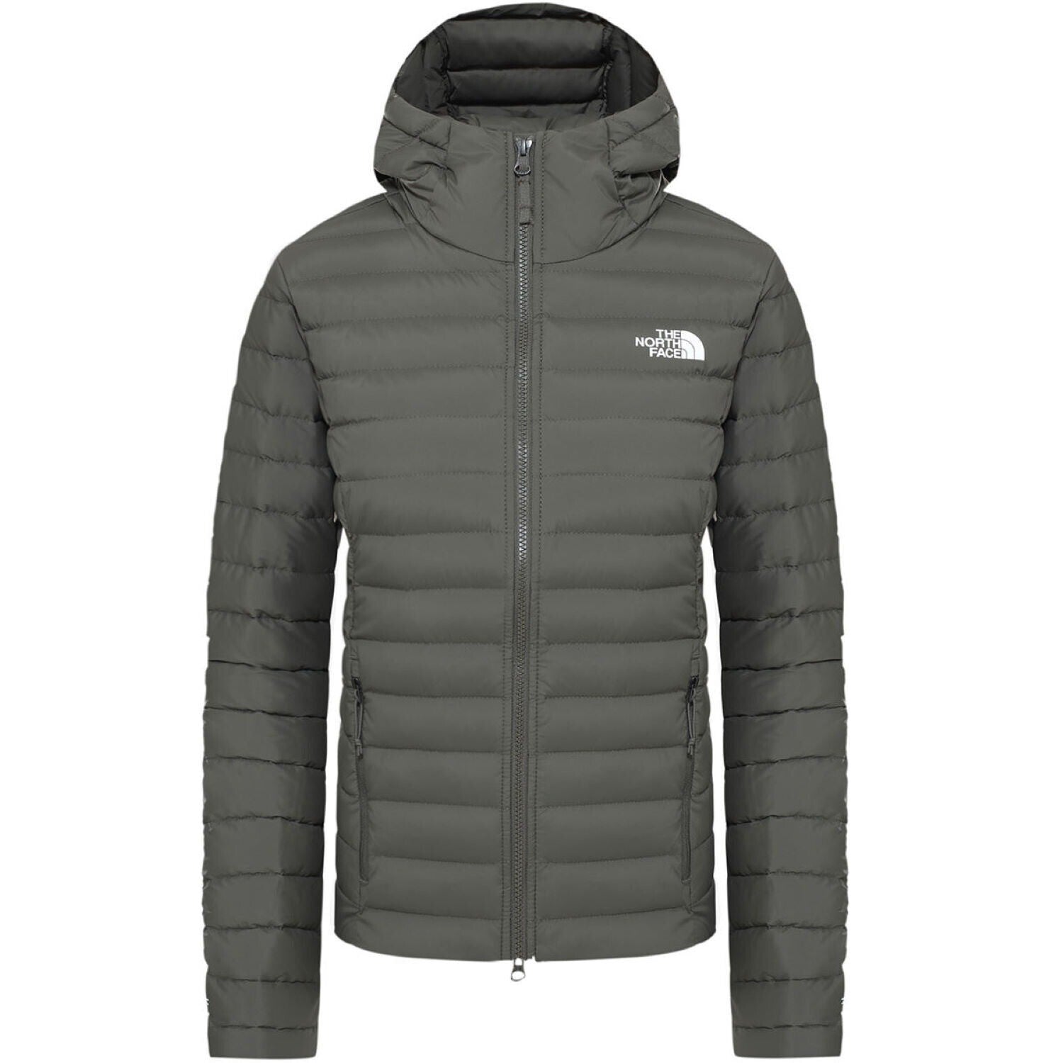 The North Face Womens Stretch Down Hoodie Jacket / New Taupe Green / RRP £245