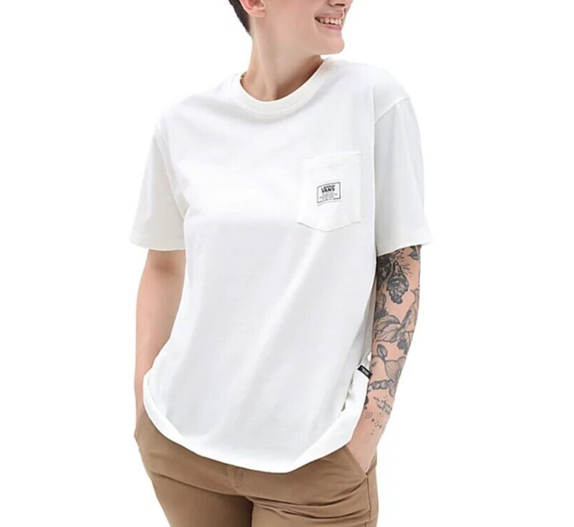 Vans Womens Classic Patch Pocket SS T-Shirt / White / RRP £30