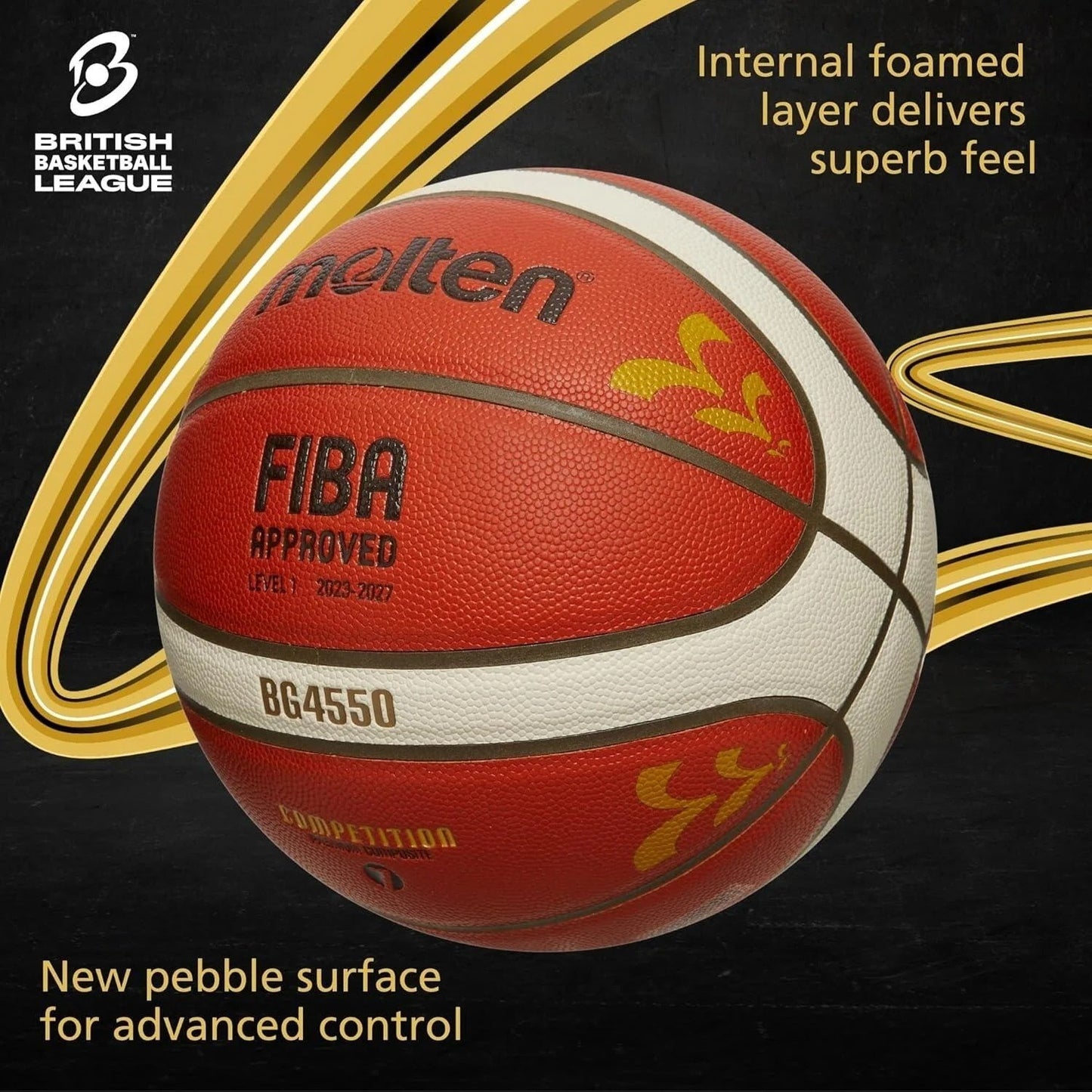 Molten FIBA  Premium Leather Gold Edition Basketball / BN / Size 6 / RRP £75