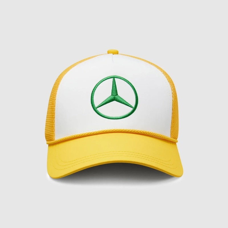 Mercedes Adult MAPF1 Lewis Hamilton Silverstone Cap / Yellow / RRP £45
