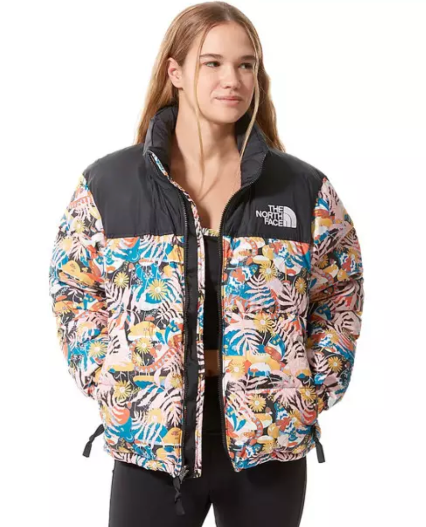 The North Face Women's Plus Size 1996 Retro Nuptse Puffer / Floral / RRP £270