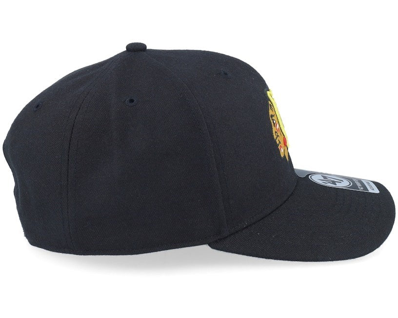 47 Brand Adult Chicago Blackhawks MVP Cap / Black / RRP £24
