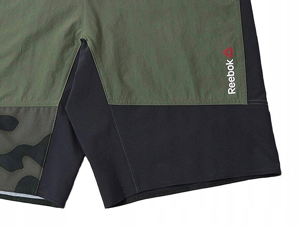 Reebok Mens One Series MMA Workout Short / Camo Green Black / RRP £55
