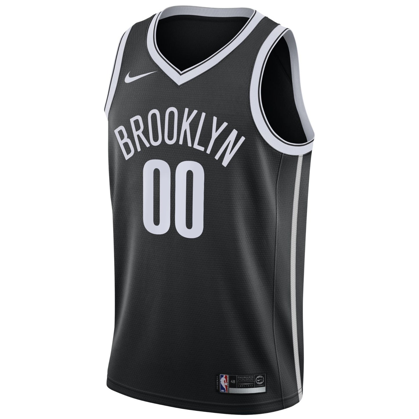 Nike Men's Brooklyn Nets Icon Basketball Vest / Black Silver / Blank / RRP £90