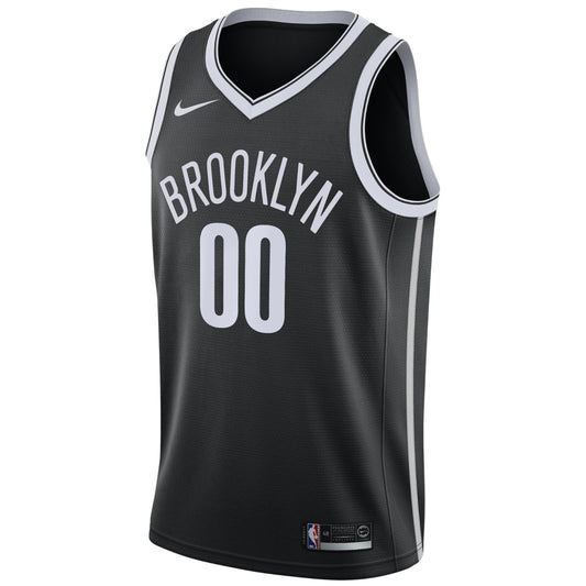 Nike Men's Brooklyn Nets Icon Basketball Vest / Black Silver / Blank / RRP £90
