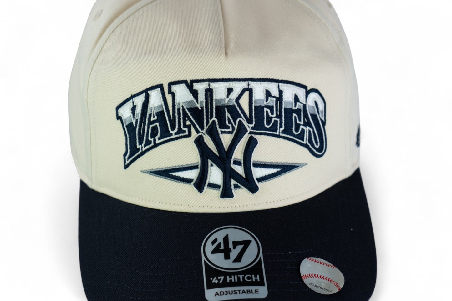 47 Brand New York Yankees MLB Arc Line Hitch Cap / Beige Navy / RRP £25