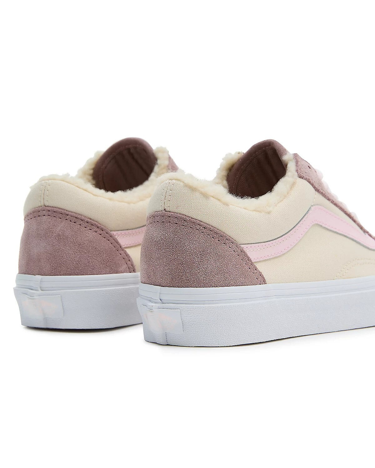 Vans Unisex Old Skool Sherpa Trainers / Beige Rose Pink / RRP £75
