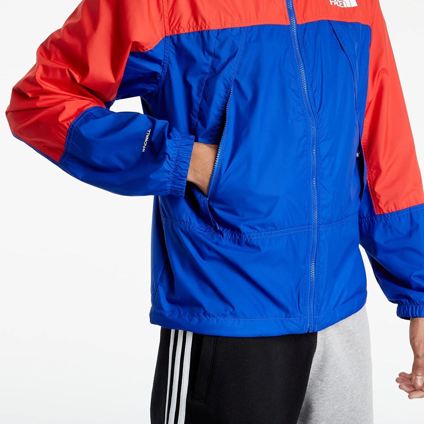 The North Face Mens Hydrenaline Wind Jacket / TNF Blue/Horizon Red / RRP £90