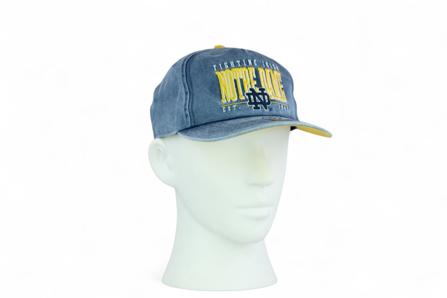 47 Brand Notre Dame Fighting Irish Hitch Snapback Cap / Denim Blue / RRP £35