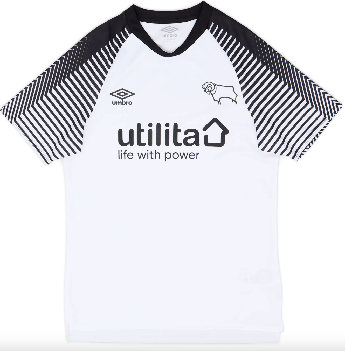 Umbro Infant Derby County 19-20 Home Full Football Kit / White / RRP £40