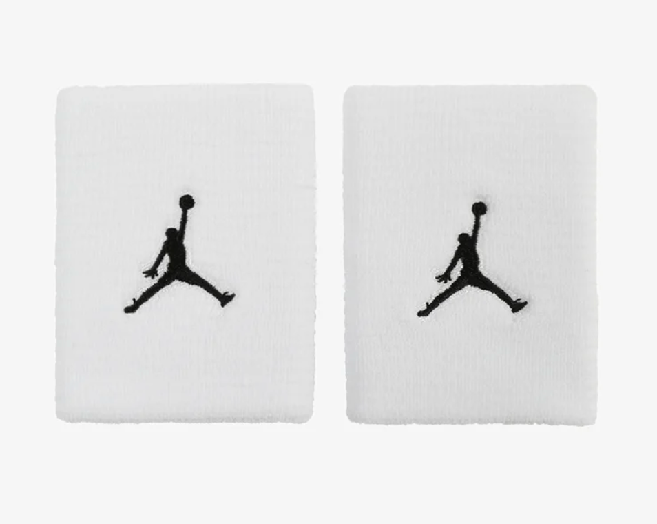 Nike Jordan Jumpman Terry Wristbands / White Black / RRP £18