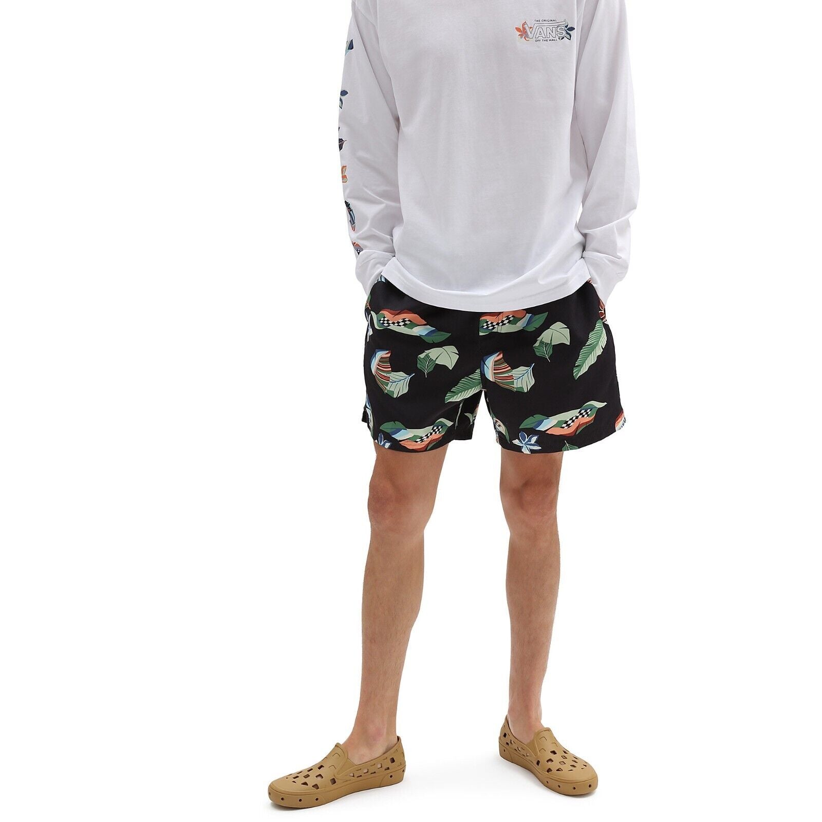 Vans Mens Volley Boardshorts / Black Floral / RRP £45