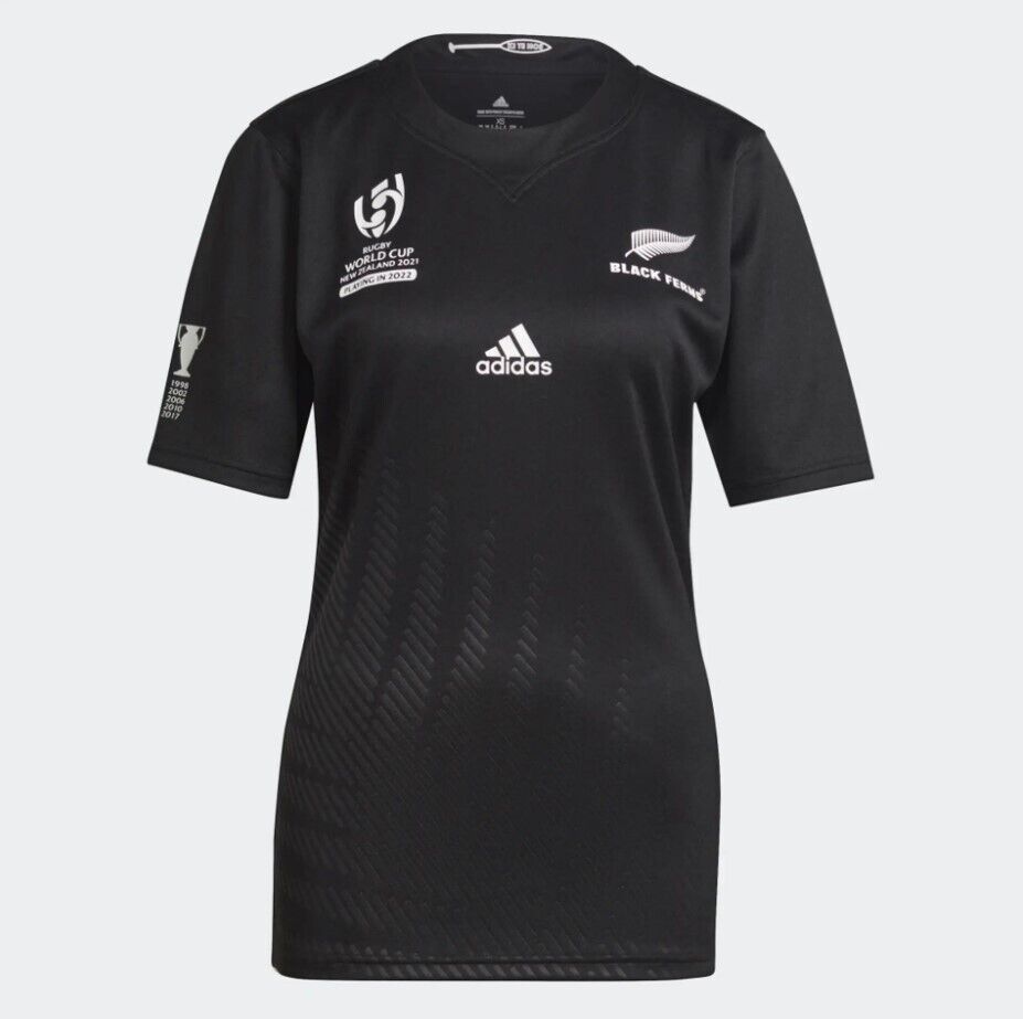 Adidas Unisex Black Ferns Rugby World Cup Home Jersey / Black / RRP £75