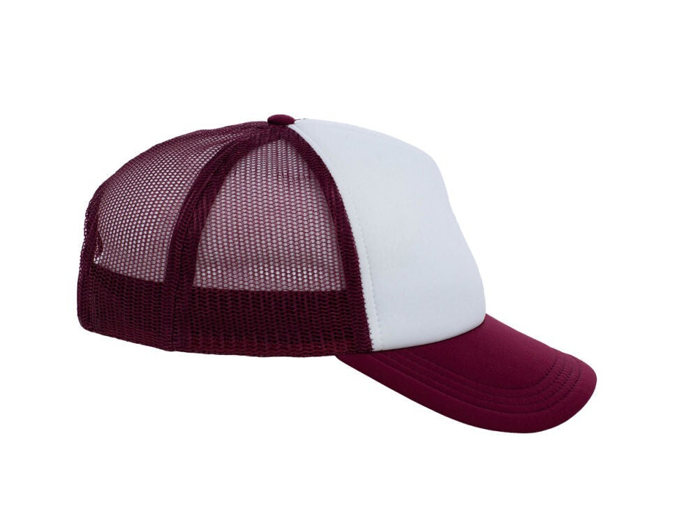 Unisex Plain Screen Foam Trucker Hat / White / £20