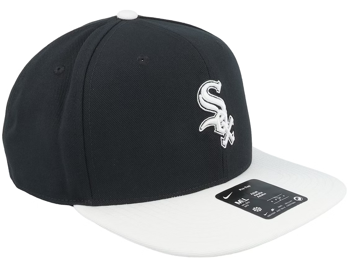 Nike Chicago White Sox Pro Brim Snapback Cap / Black White / RRP £35