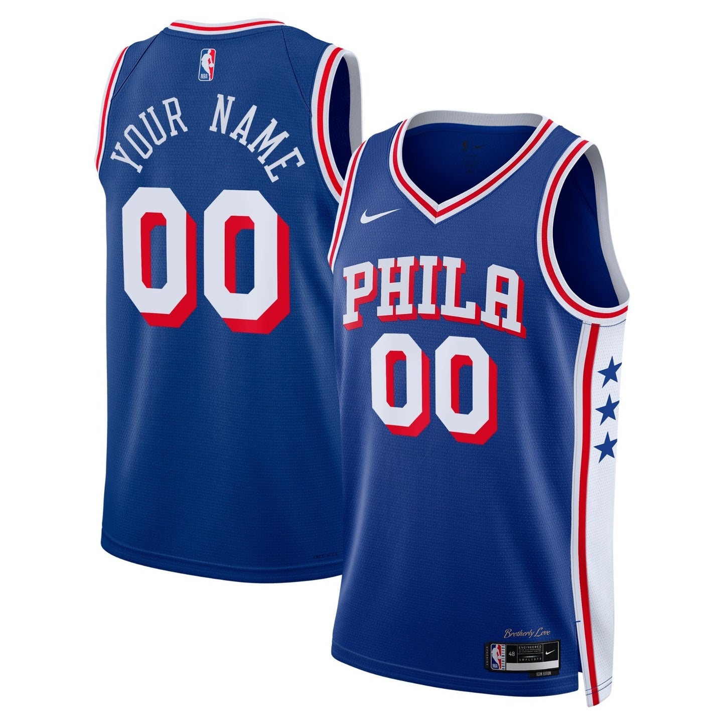 Nike Youth Philadelphia 76ers Blank Basketball Jersey / Royal Blue / RRP £75