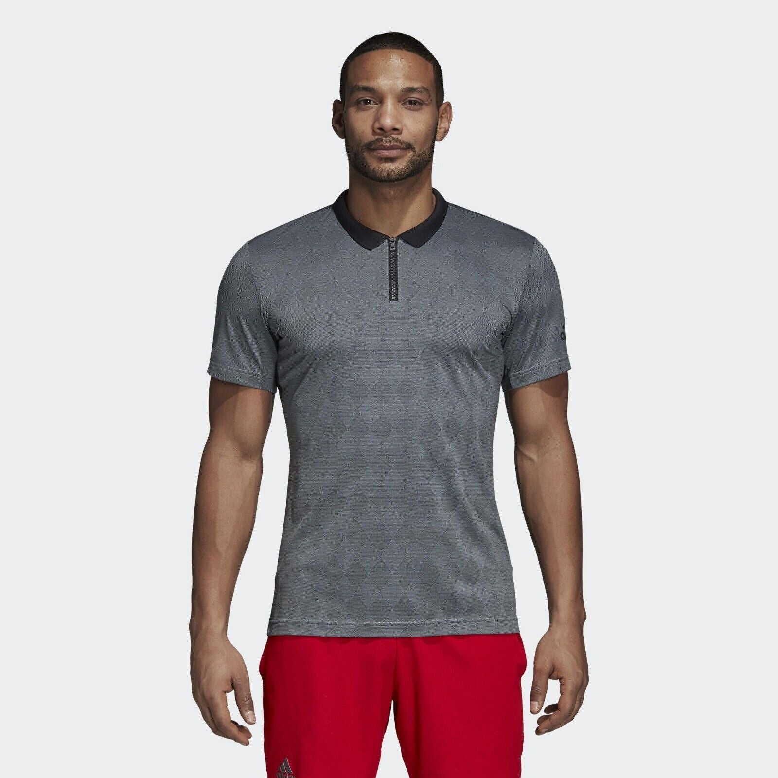 Adidas Men's Barricade Tennis Golf Polo Shirt / Grey / RRP £60