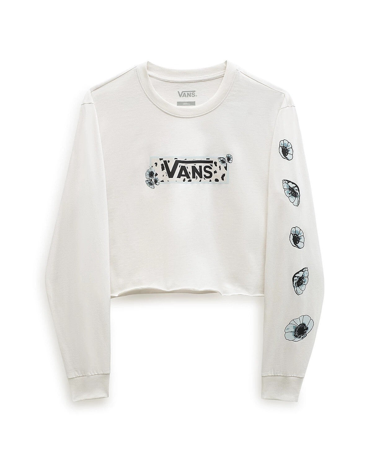 Vans Women's Dewdrop Box Crop Long Sleeve T-Shirt / White / RRP £40