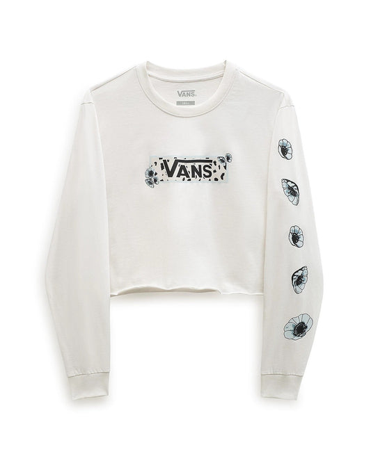 Vans Women's Dewdrop Box Crop Long Sleeve T-Shirt / White / RRP £40