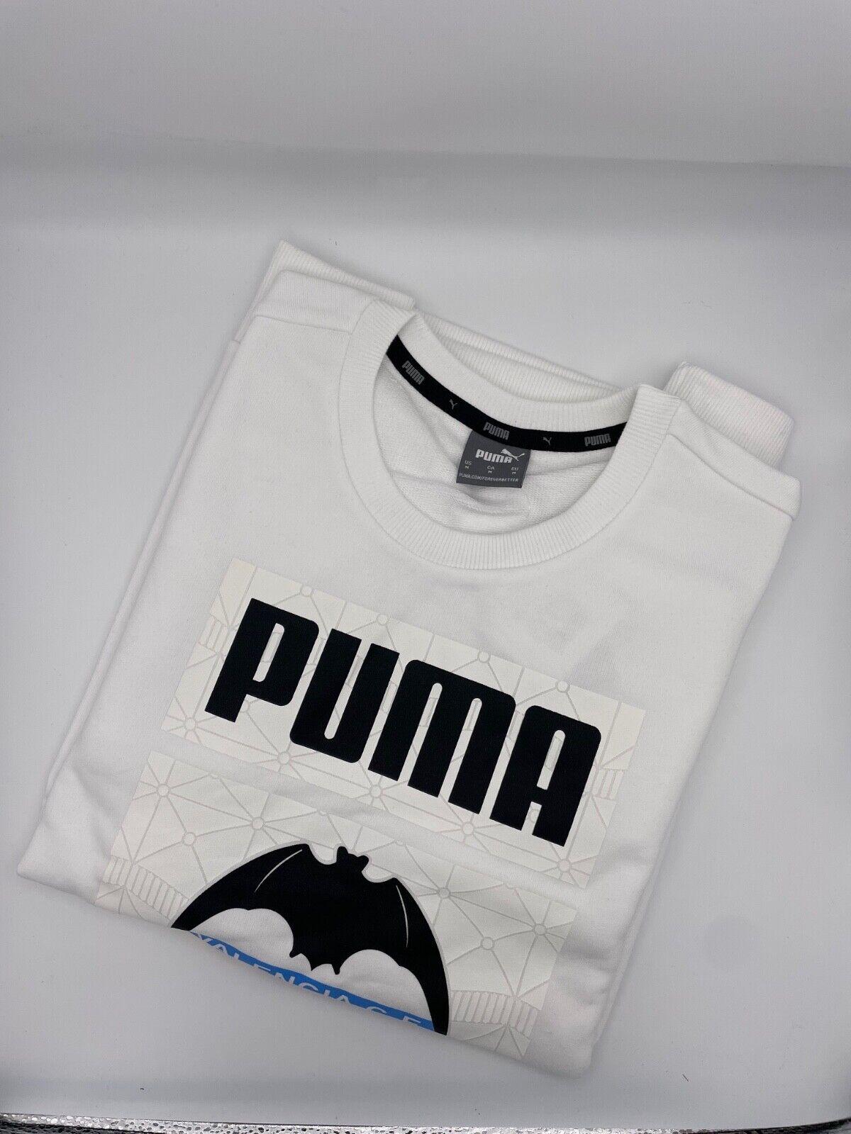 Puma 2020-21 Valencia Graphic Sweat Top / BNWT / White / RRP £45