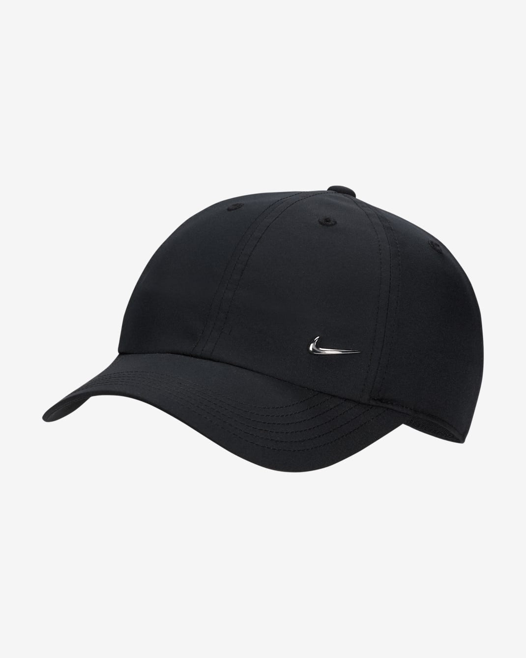 Nike Kids Dri-Fit Club Metal Swoosh Cap / Black Silver / RRP £20