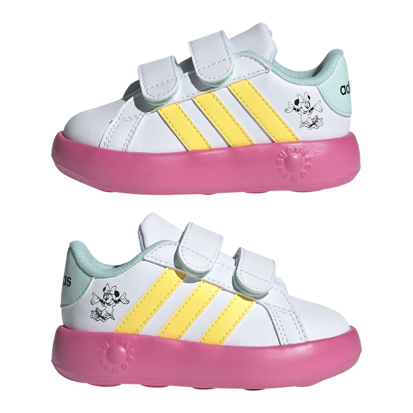 Adidas Kids / GRAND COURT MINNIE CF I Trainer / BNIB / White / RRP £35