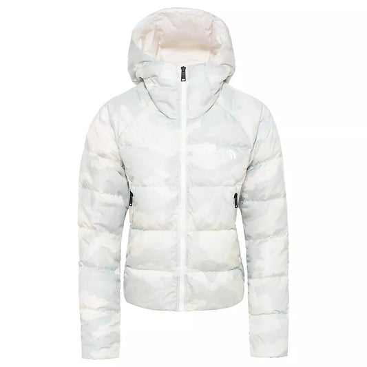The North Face Womens Hyalite Down Hooded Puffer / White Camo / RRP £235
