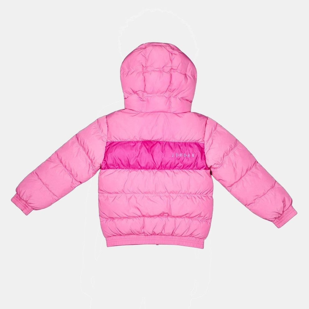Nike Little Girls Jordan Puffer Jacket / Pink / RRP £60