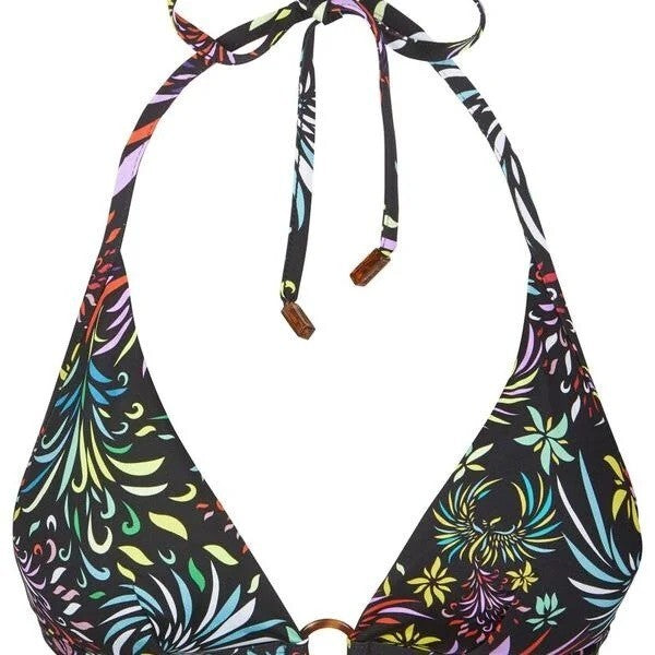 Vilebrequin Womens Flechett Bikini Top / Black Neon / RRP £130