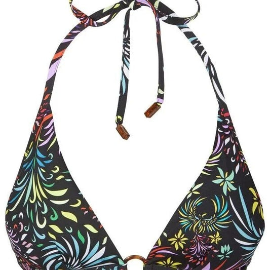 Vilebrequin Womens Flechett Bikini Top / Black Neon / RRP £130